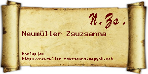 Neumüller Zsuzsanna névjegykártya